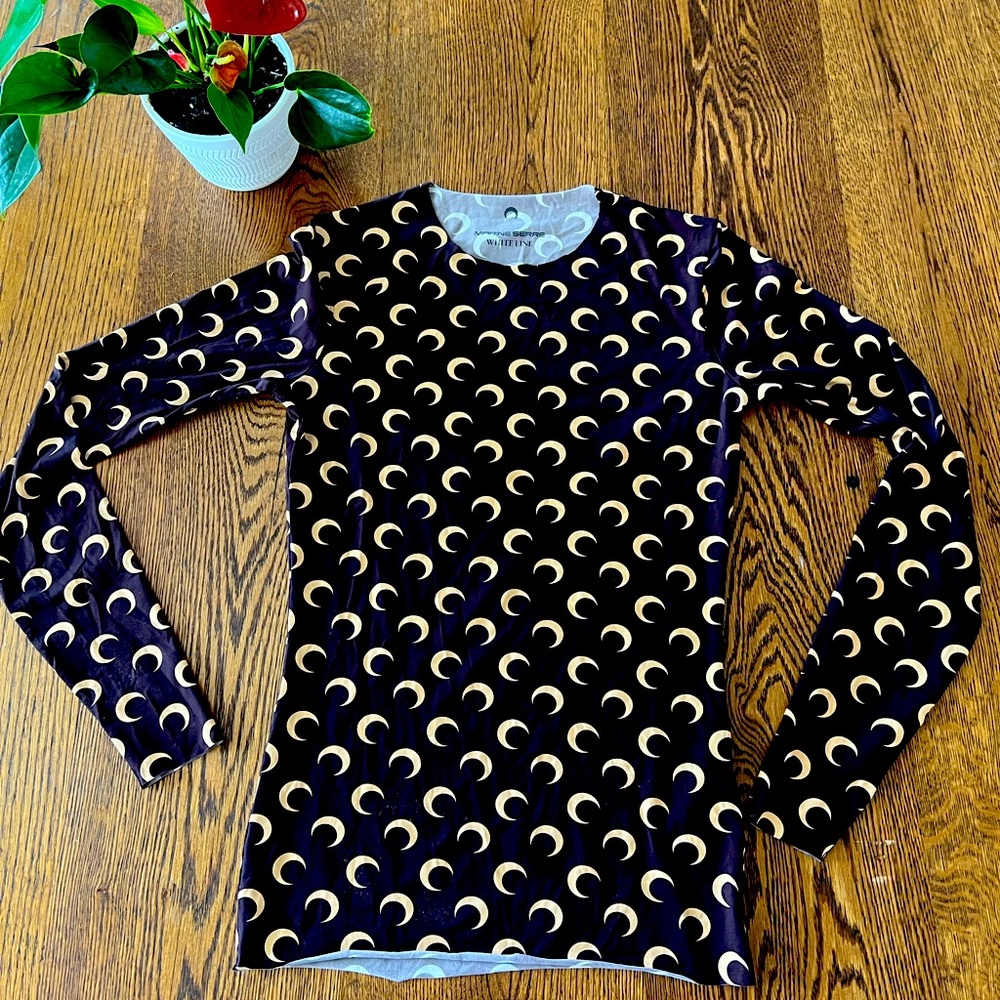 Marine Serre Long Sleeve Spandex Top